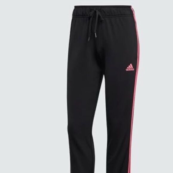 3 for $30! Adidas Womens Essentials Slim Tapered 3-Stripes Tracksuit Bottoms - Picture 1 of 5